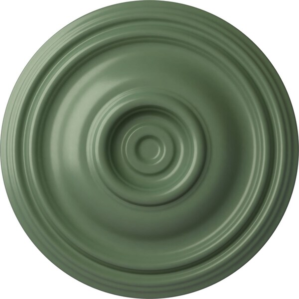 Ekena Millwork Traditional Ceiling Medallion (Fits Canopies up to 4"), 14 3/4"OD x 1 3/4"P, Athenian Green CM14TRAGF - main